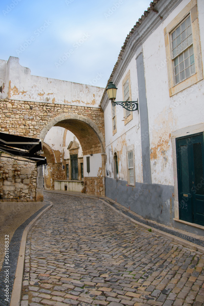 View of the pretty city of Faro in the the south of Portugal