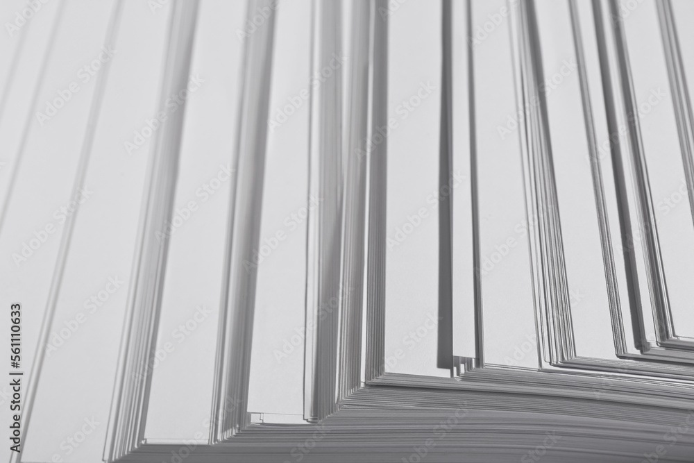Obraz premium White paper sheets as background, closeup view