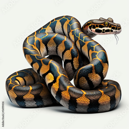 Bredl’s Python full body image with white background ultra realistic