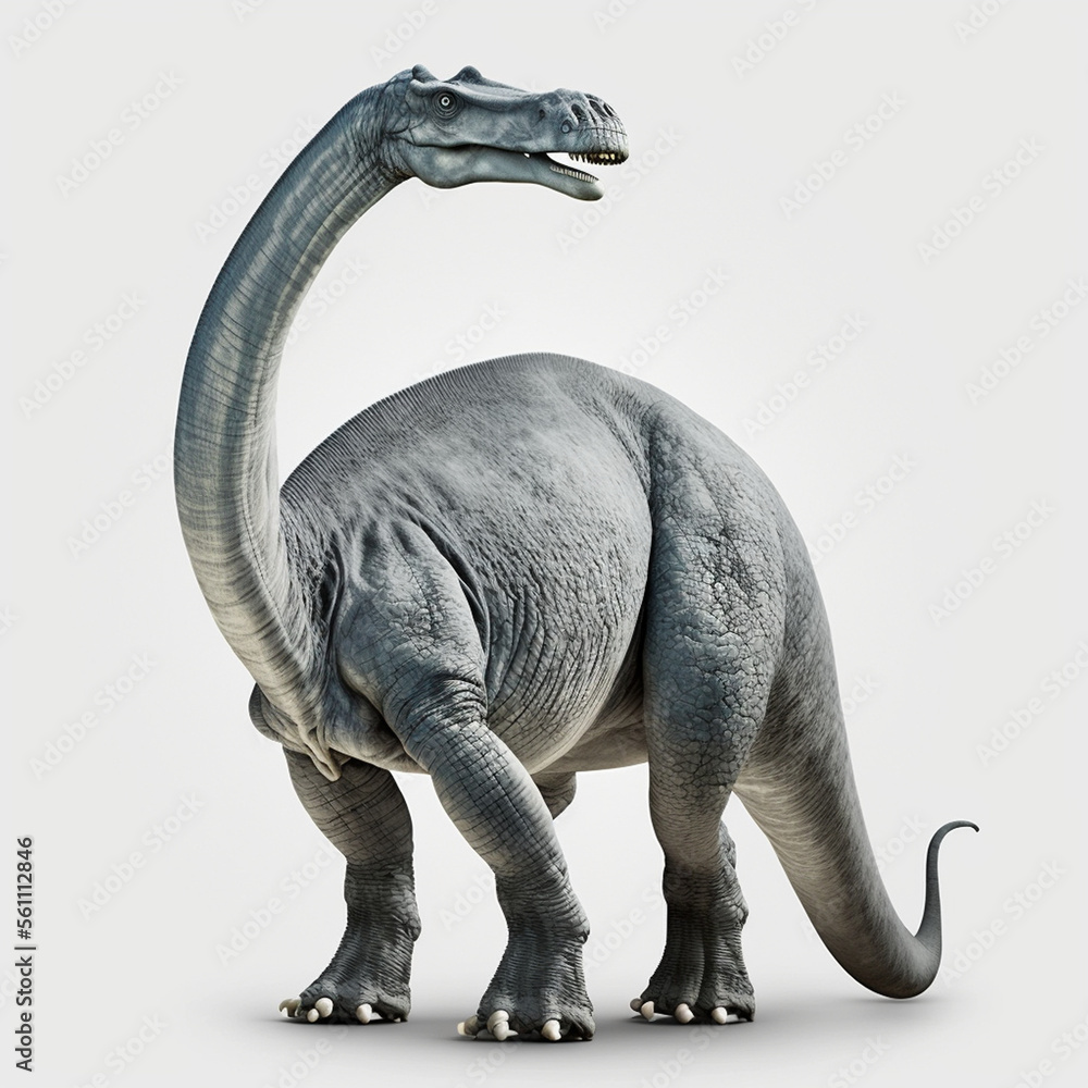 Fototapeta premium Brontosaurus full body image with white background ultra realistic