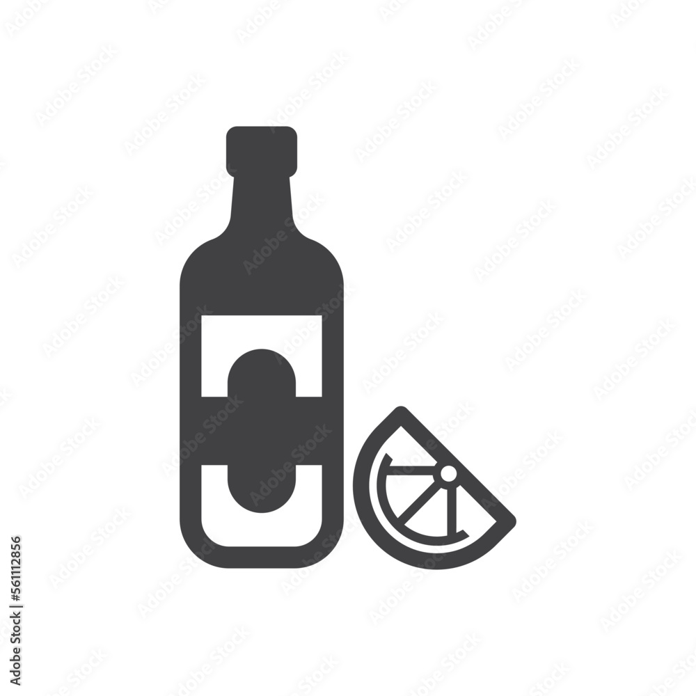 Bottle Lemon Icon Bottle Lemon Icon
