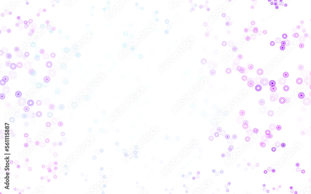 Light Pink, Blue vector template with circles.