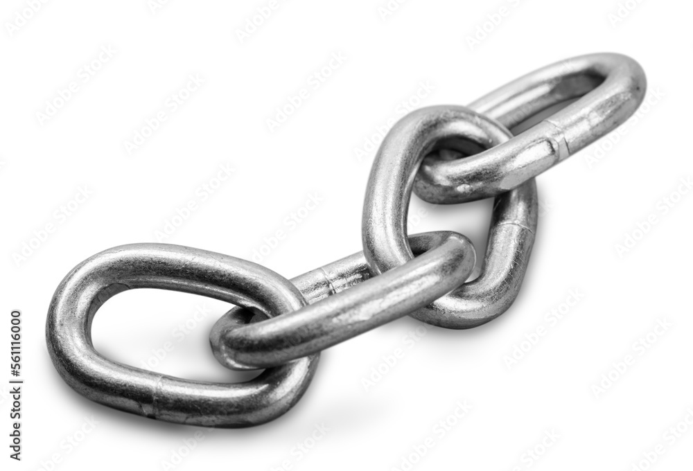 Chain Links, Shows a metal chain link segment