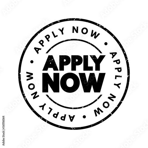 Apply Now text stamp, concept background