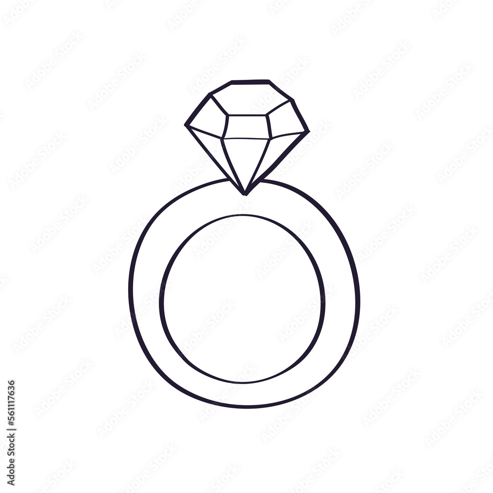 big diamond ring cartoon