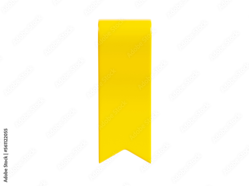 Yellow ribbon banner 3d render illustration - simple text tag or label for sale and promotion message. Yellow ribbon banner 3d render illustration - simple text tag or label for sale and promotion message.