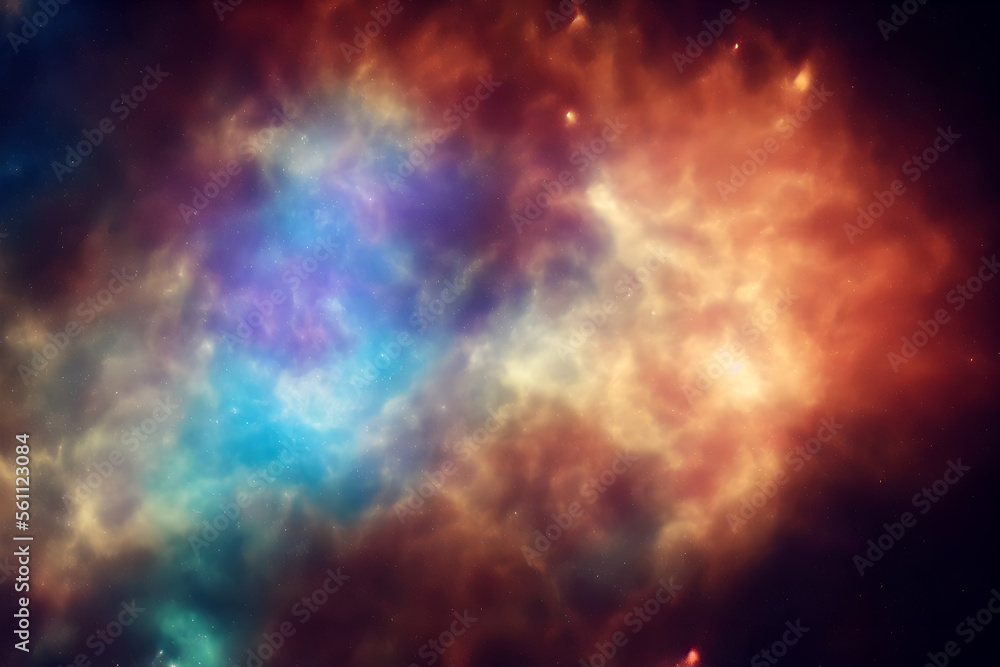  Deep Space Nebula with Stars - Background - generative ai