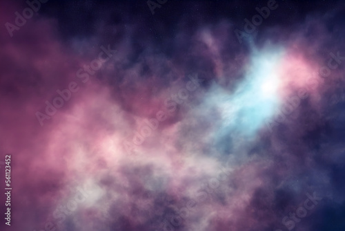  Deep Space Nebula with Stars - Background - generative ai