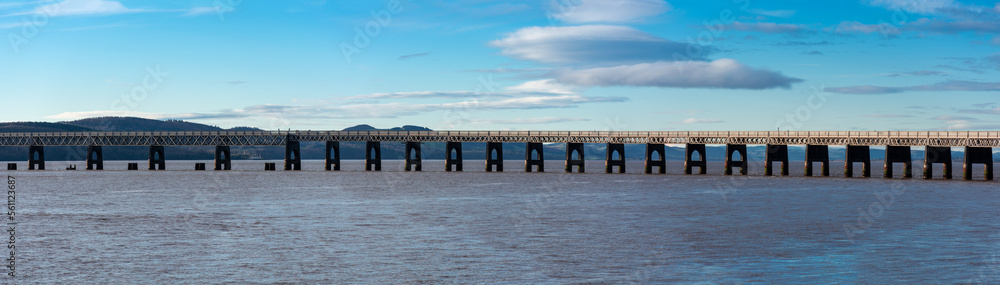 Railway bridge over the River Tay in the UK
