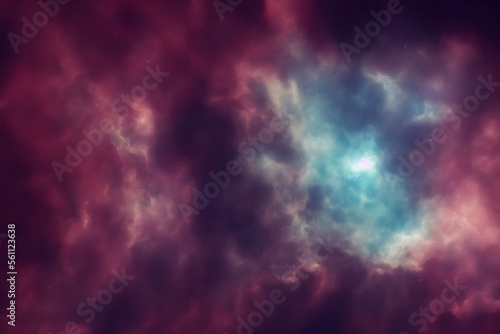 Galaxy with colorful nebula shiny stars and heavy space dust clouds - backround - deep space