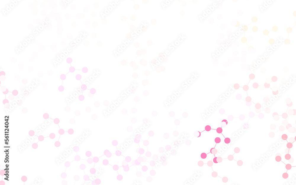 Light Pink, Yellow vector backdrop with artificial intelligence data.