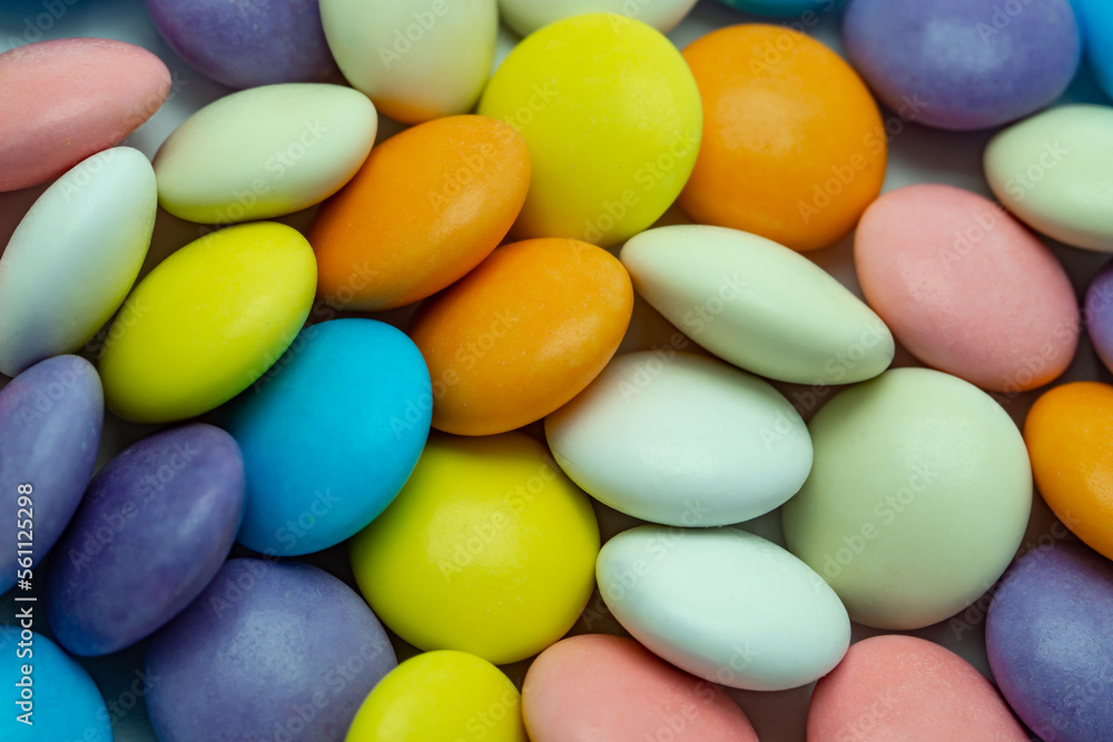 close-up colorful chocolate candy background close-up colorful chocolate candy background