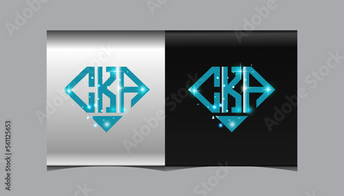 CKA Logo letter monogram with diamond shape design template.
 photo