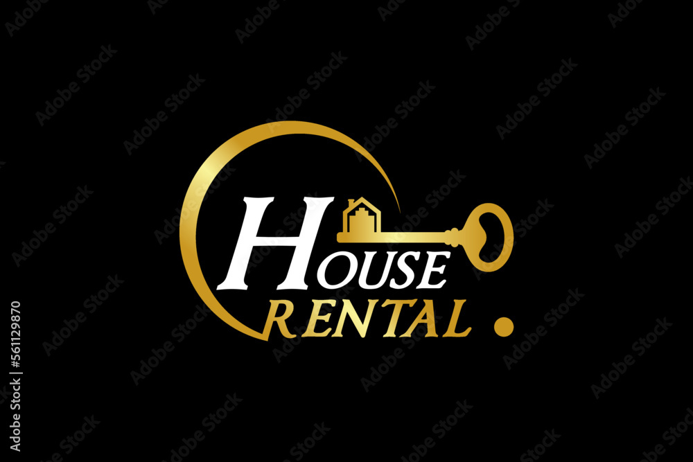 House rental logo design with luxury concept House rental logo design with luxury concept
