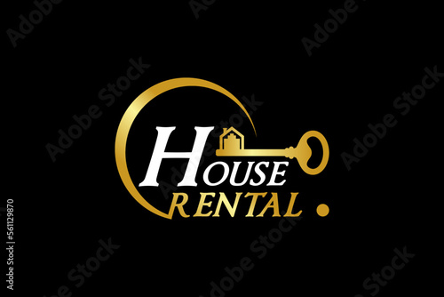 House rental logo design with luxury concept