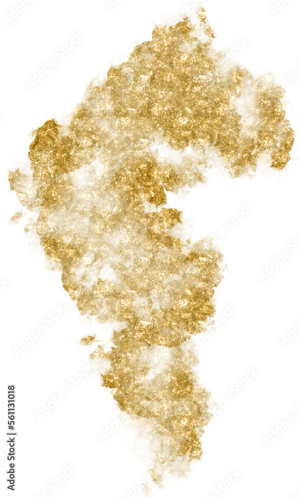 Gold Glitter Gradient Smoke Abstract Shape Gold Glitter Gradient Smoke Abstract Shape