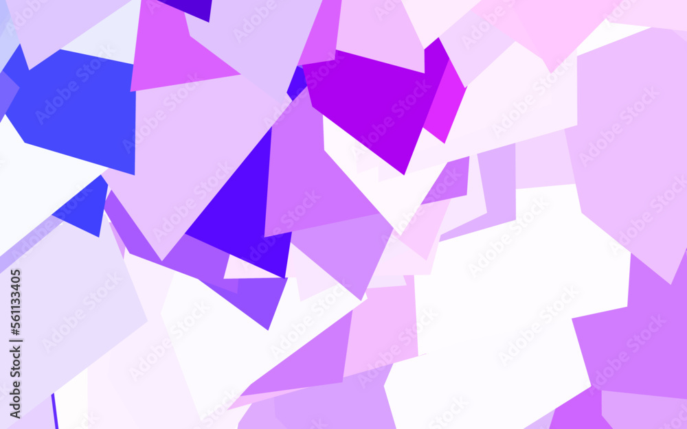 Light Purple vector template with crystals, triangles.
