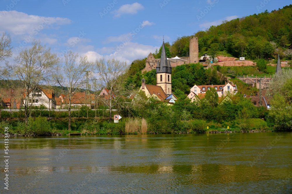 Blick auf die Altstadt von Gemünden am Main, Landkreis Main-Spessart, Unterfranken, Franken, Bayern, Deutschland