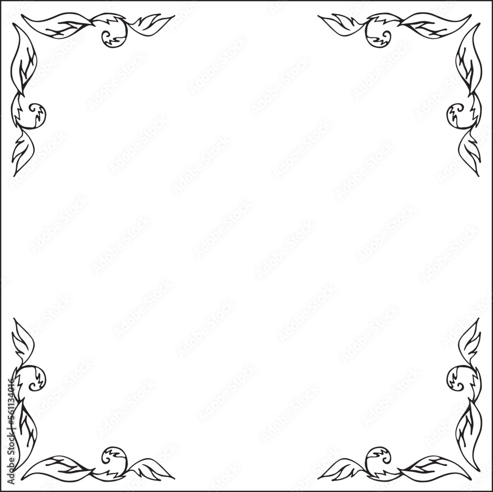 Elegant black and white monochrome ornamental border for greeting cards, banners, invitations. Isolated vector illustration. Elegant black and white monochrome ornamental border for greeting cards, banners, invitations. Isolated vector illustration.