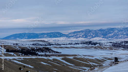 Gallatin County Winter Landscape Bridger Mountains photo