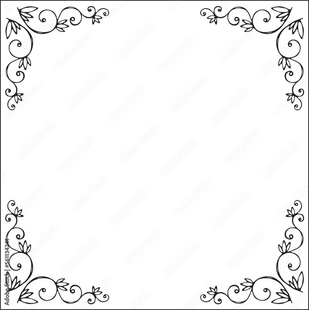 Black and white ornamental border for greeting cards, banners, invitations. Isolated vector illustration. Oriental style. Black and white ornamental border for greeting cards, banners, invitations. Isolated vector illustration. Oriental style.