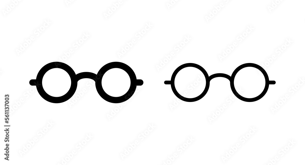 Glasses icon vector illustration. Glasses sign and symbol Glasses icon vector illustration. Glasses sign and symbol