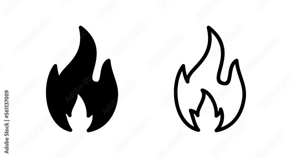 Fire icon vector illustration. fire sign and symbol Fire icon vector illustration. fire sign and symbol