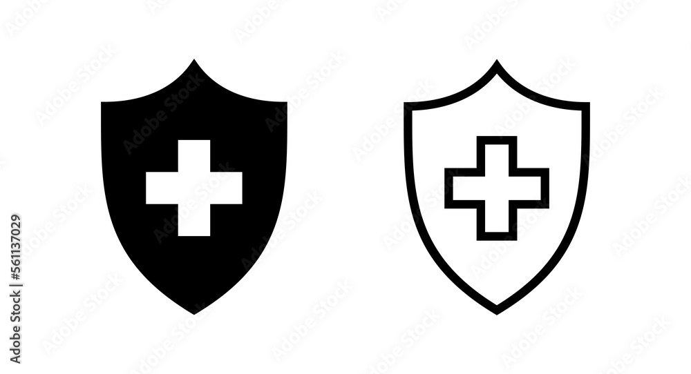 Fototapeta premium Health insurance icon vector illustration. Insurance document sign and symbol