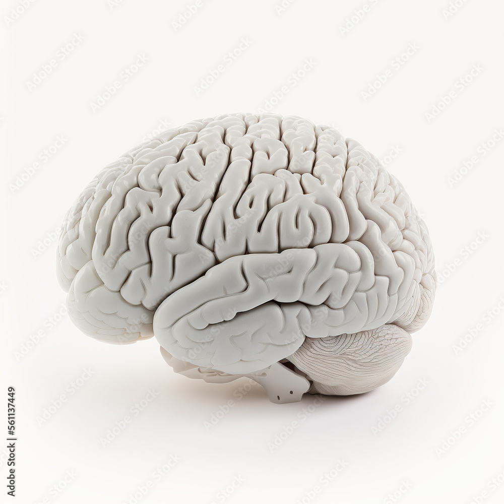 Isolated Brain with Flowing Neon Isolated Brain with Flowing Neon
