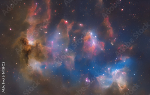 Gas Nebula - Stars - Sun - Pillars of Creation - Deep Space - Astrophotograph - Galaxys - Deep Field - Astronomy - Cosmology - Astrophysics - Milky Way Galaxy - Universe - Cosmos - Science Fiction