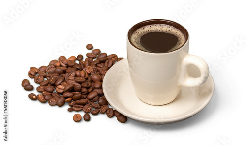 Pouring a Fresh Cup Brazilian black coffee photo