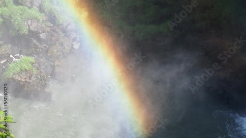rainbow in the water Iguazu Falls