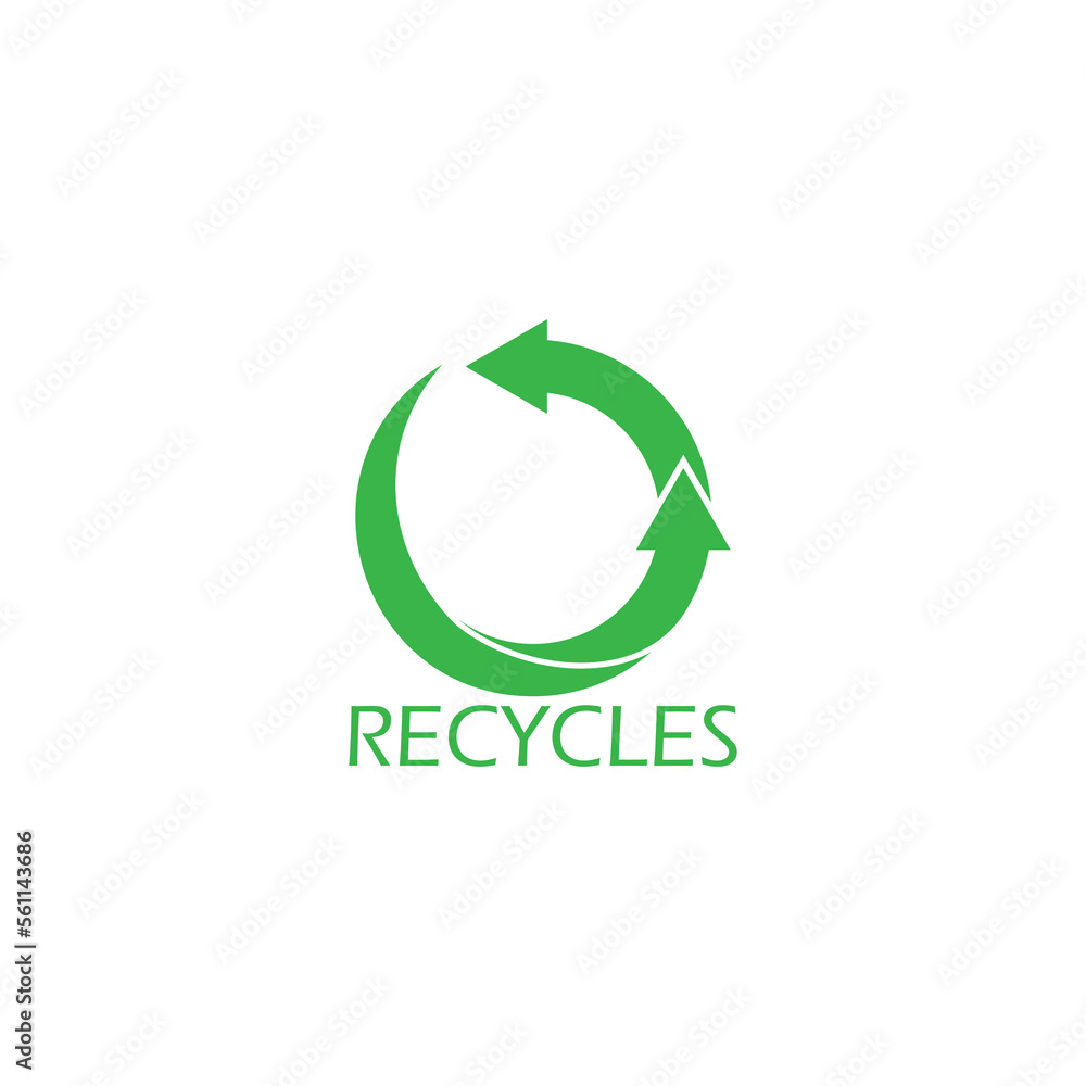 circle green recycle process arrows geometric fast symbol icon vector circle green recycle process arrows geometric fast symbol icon vector