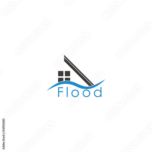 home wavy flood water symbol icon vector