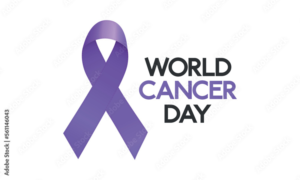 World Cancer Day with ribbon Vector illustration World Cancer Day with ribbon Vector illustration