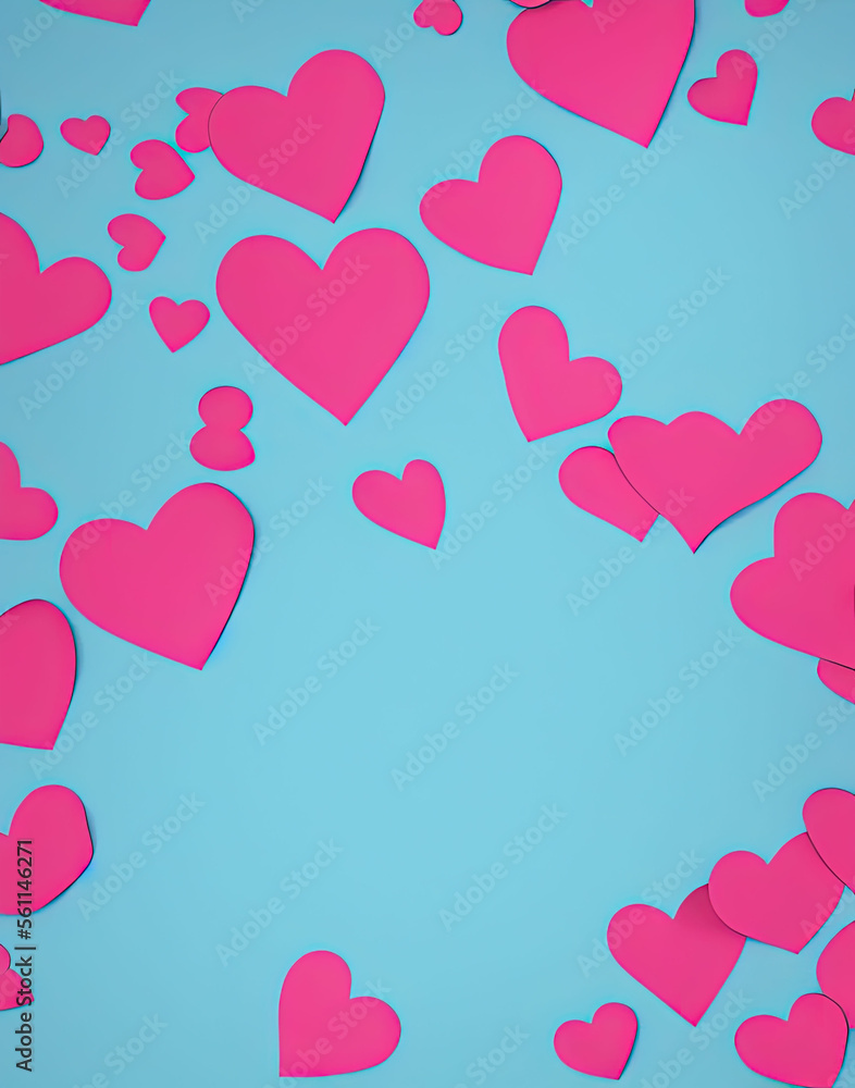 Hearts. Valentine's Day abstract background with hearts. IA technology Hearts. Valentine's Day abstract background with hearts. IA technology