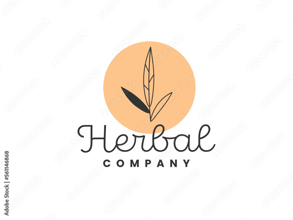Herbal product company logo template design Herbal product company logo template design