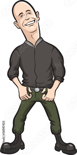 Slika na platnu cartoon skinhead man - PNG image with transparent background