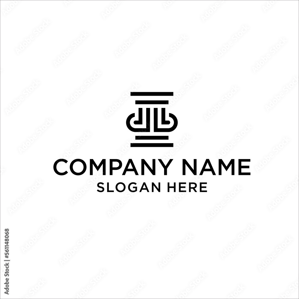 DB initial based logo in blue and gray for law firms or lawyer. DB initial based logo in blue and gray for law firms or lawyer.