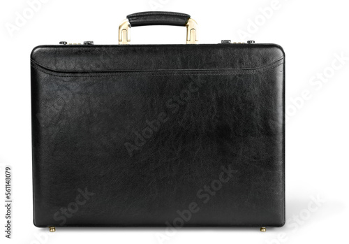 Beautiful new black business briefcase photo