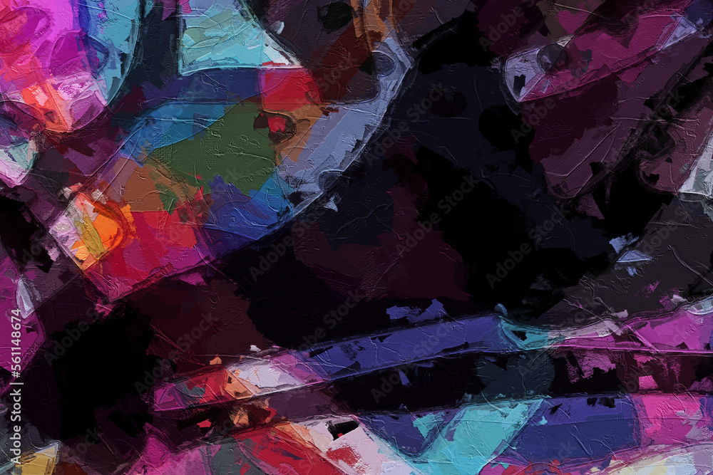 Fototapeta premium Beautiful abstract hand-drawn geometric illustration background