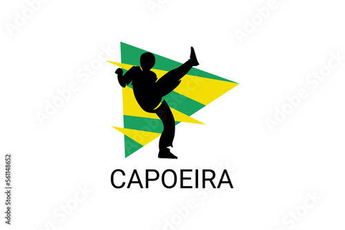 Capoeira fighting dance sport vector line icon. Capoeira fighting stance. sport pictogram, vector illustration.