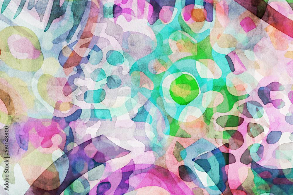 Fototapeta premium Beautiful abstract hand-drawn geometric illustration background