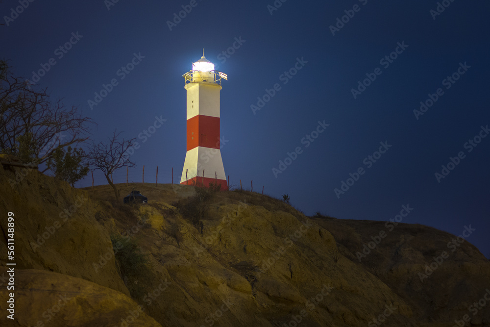 lighthouse at night