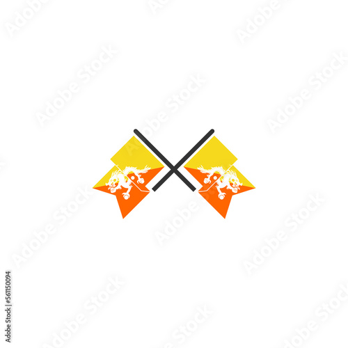 Bhutan independence day icon set vector sign symbol