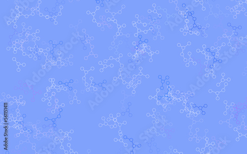 Light BLUE vector template with artificial intelligence structure.