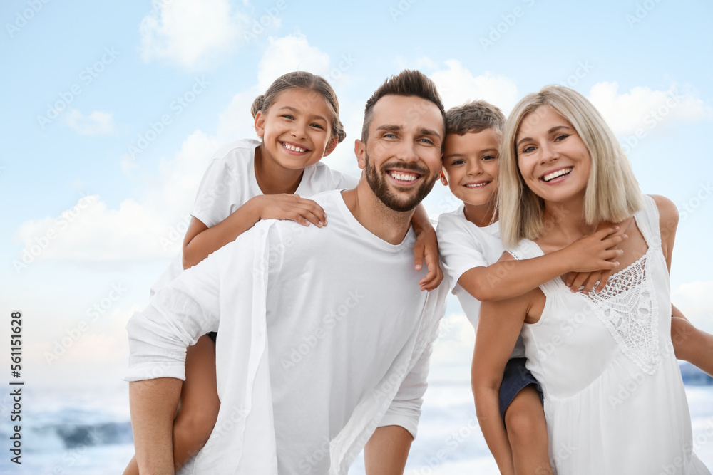 © New Africa - Happy family on beach near sea. Summer vacation © New Africa - Happy family on beach near sea. Summer vacation