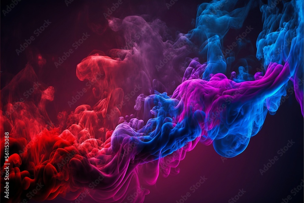 Colorful Background: An Artistic Display of Smoke and Light - From Purple and Blue to Black and White, Create a Dynamic and Fluid Design with Smokey Shapes and Smooth Textures