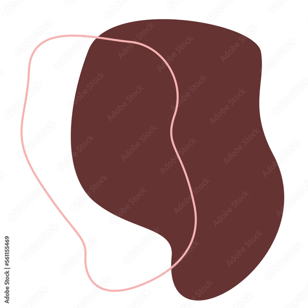 aesthetic brown blob shape with line aesthetic brown blob shape with line