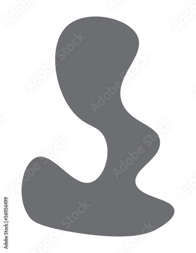 aesthetic grey blob shape